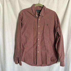 Ralph Lauren Custom Fit Plaid button down long sleeve shirt size L